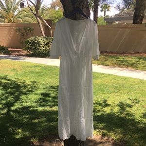 All white lice detail long dress….